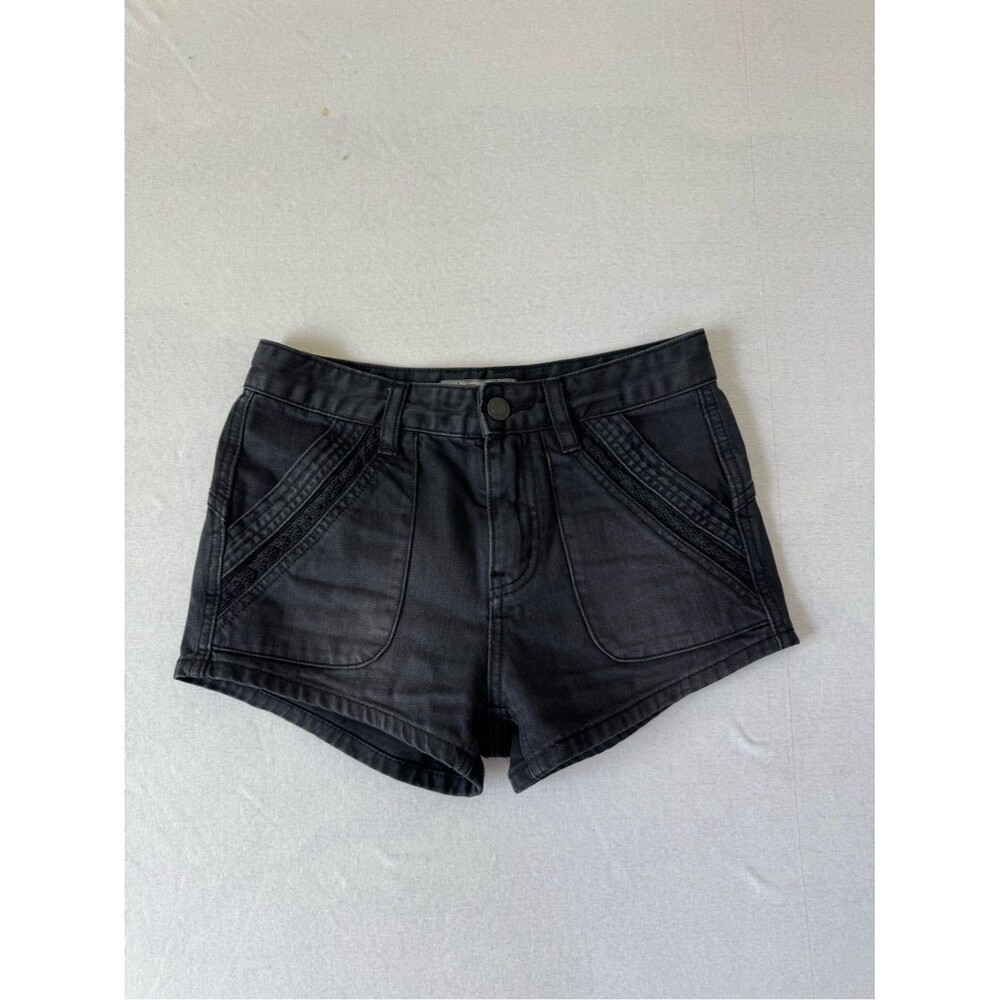 Free People Black Denim Shorts Size 24